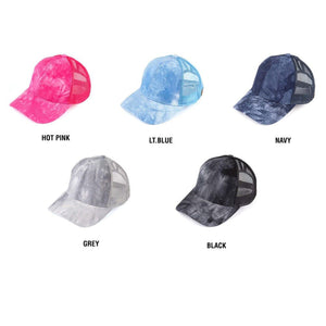 CC Watercolor Messy Bun Pony Cap Women, Teens and Kids Trucker Hats - Truly Contagious