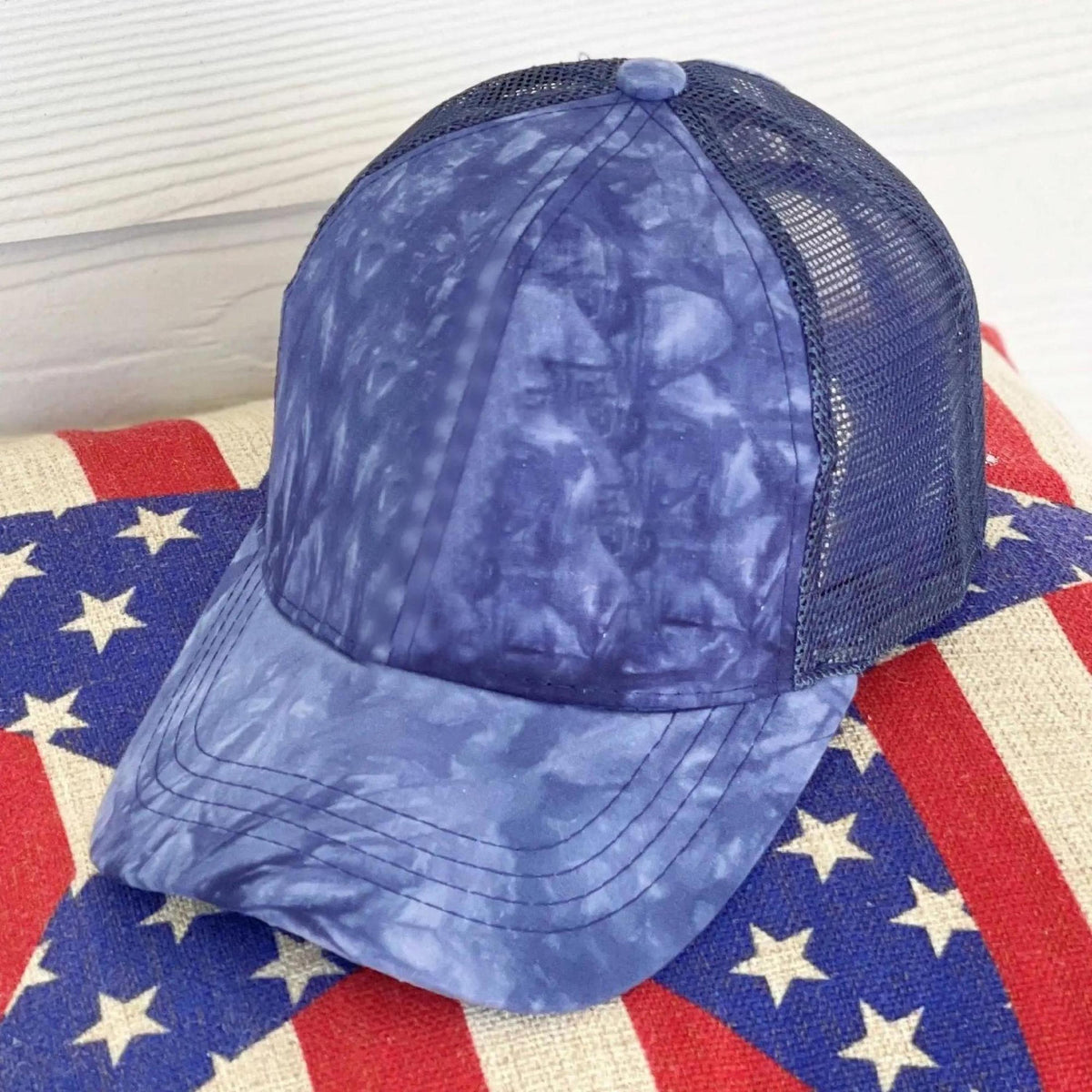 CC Watercolor Messy Bun Pony Cap Women, Teens and Kids Trucker Hats - Truly Contagious