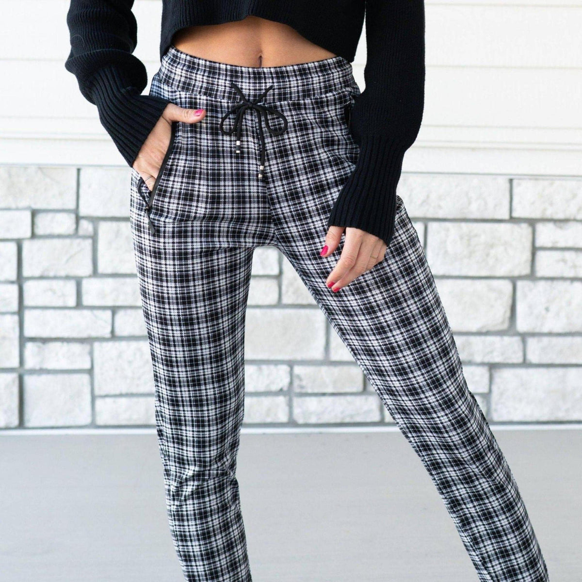 Comfy Plaid Print Dress Pant - Truly Contagious