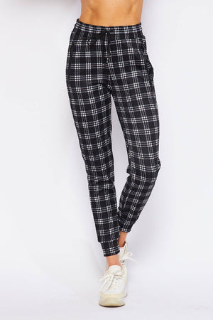 Comfy Plaid Print Jogger - Truly Contagious