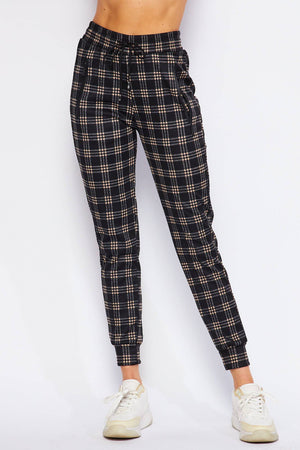 Comfy Plaid Print Jogger - Truly Contagious