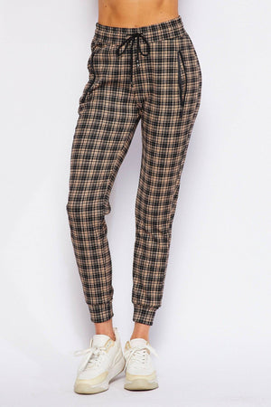 Comfy Plaid Print Jogger - Truly Contagious