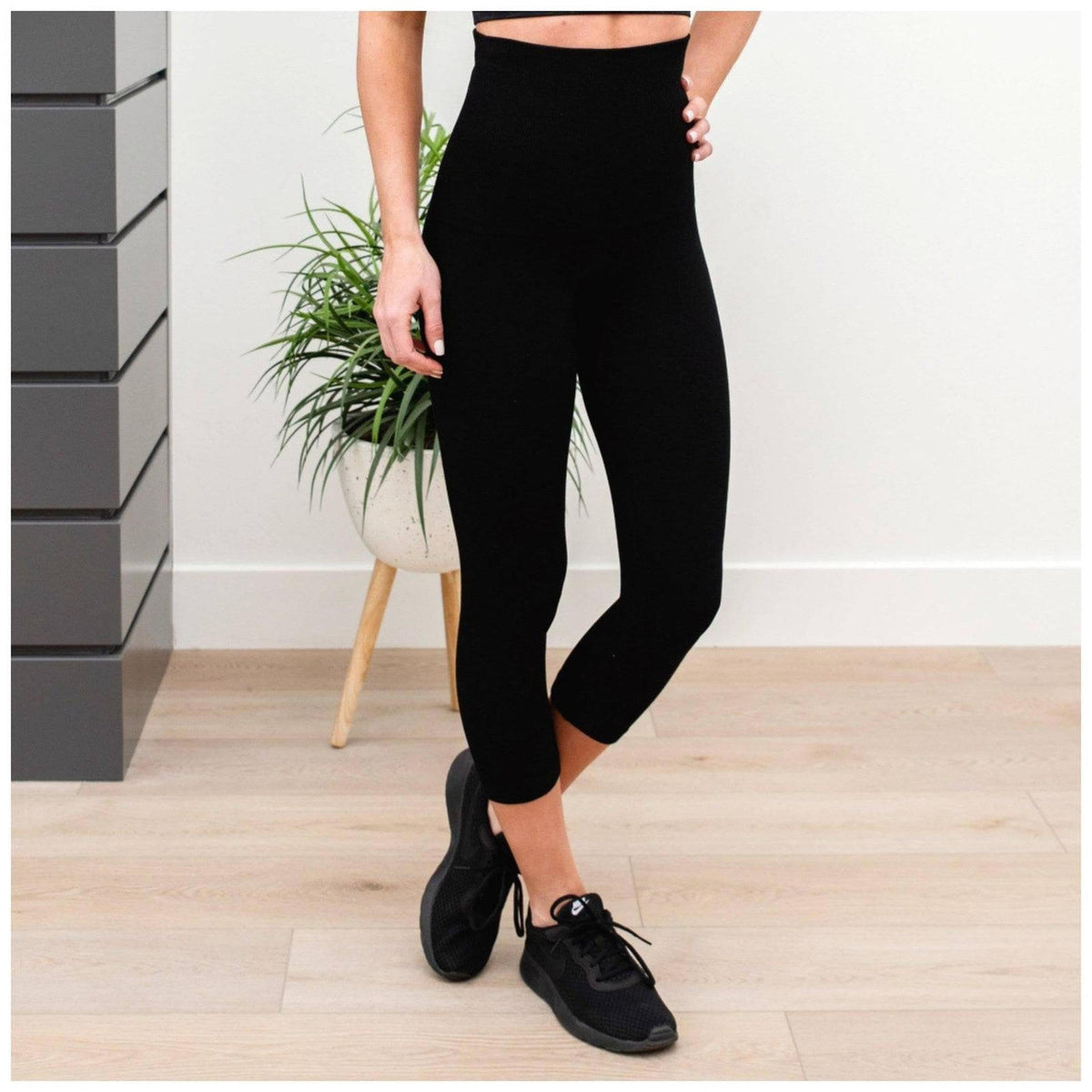 Compression Non - Lined Capri Leggings (Yelete Brand) - Truly Contagious