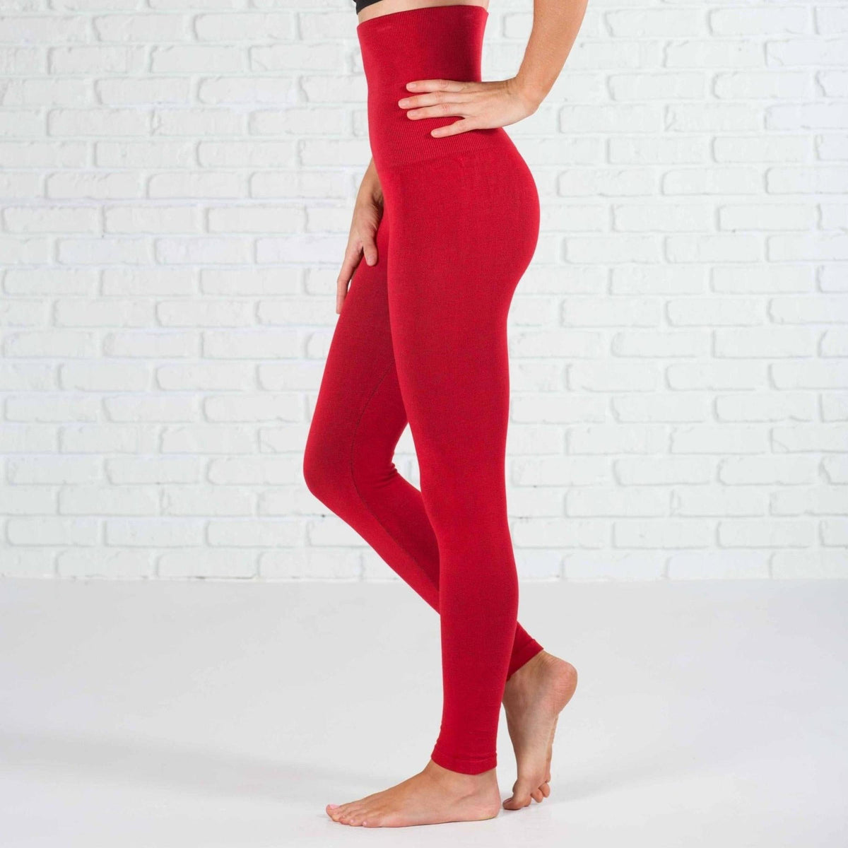 Compression Non - Lined Tummy Control Leggings (Yelete) - Truly Contagious