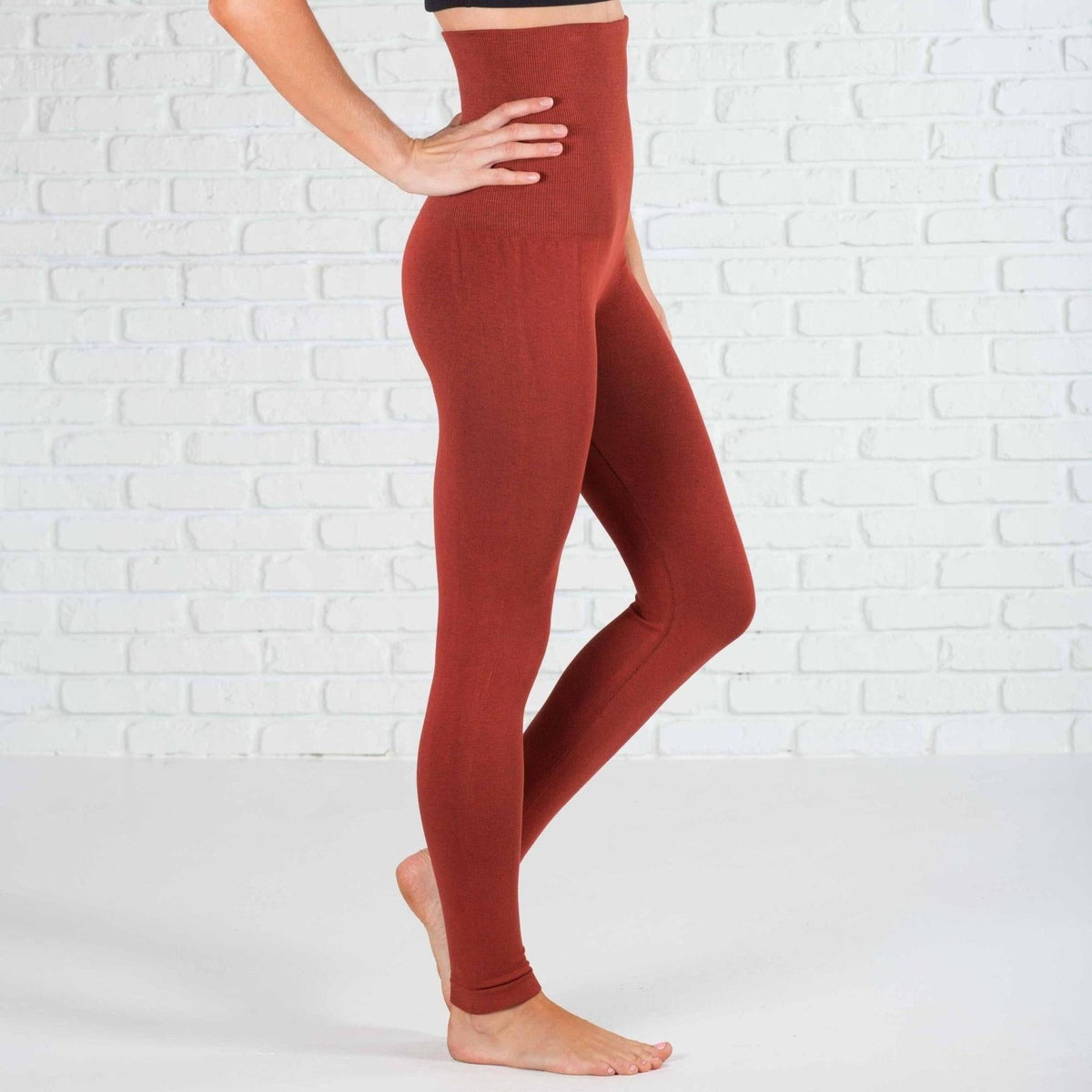 Compression Non - Lined Tummy Control Leggings (Yelete) - Truly Contagious