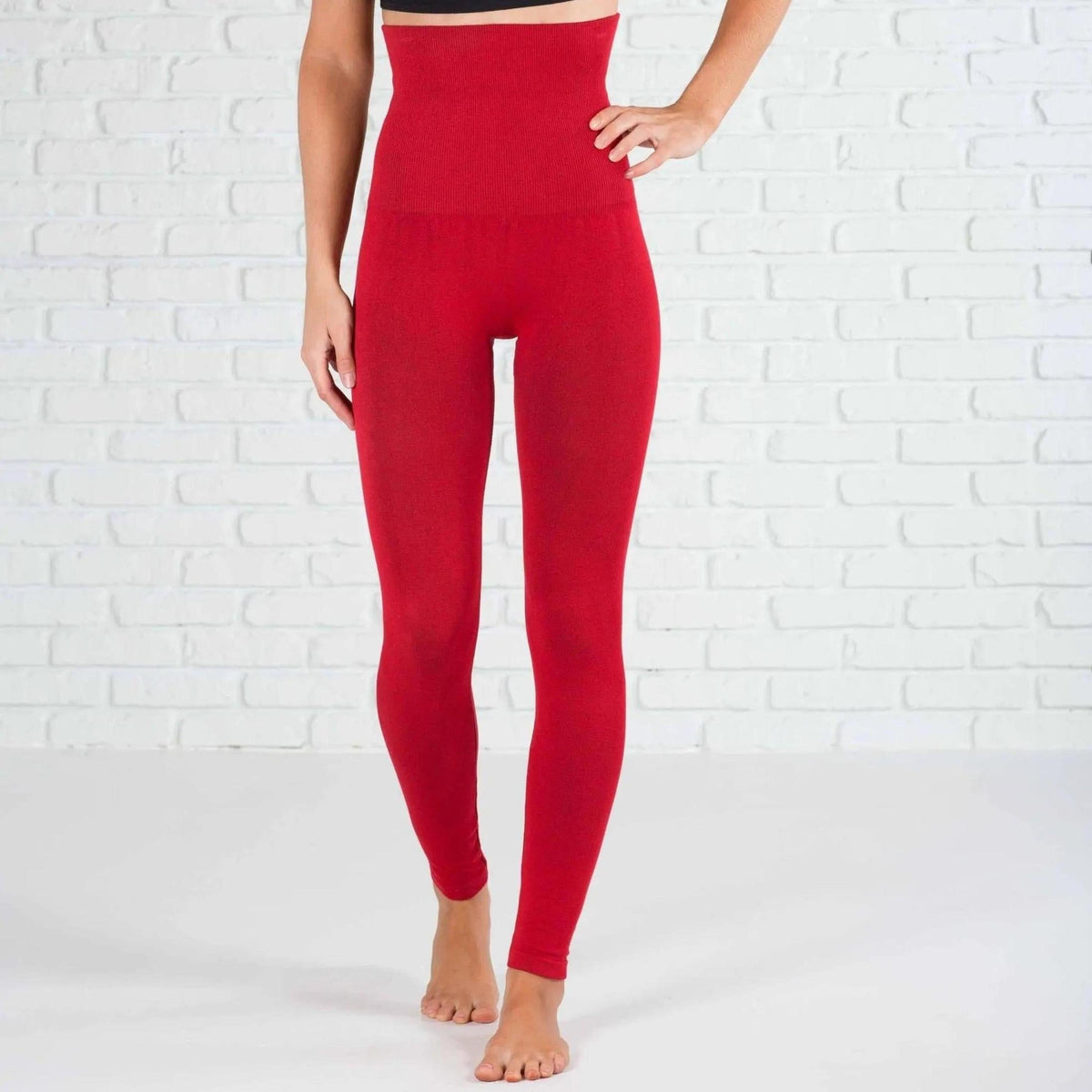 Compression Tummy Control Leggings | Fleece Lined (Yelete) - Truly Contagious