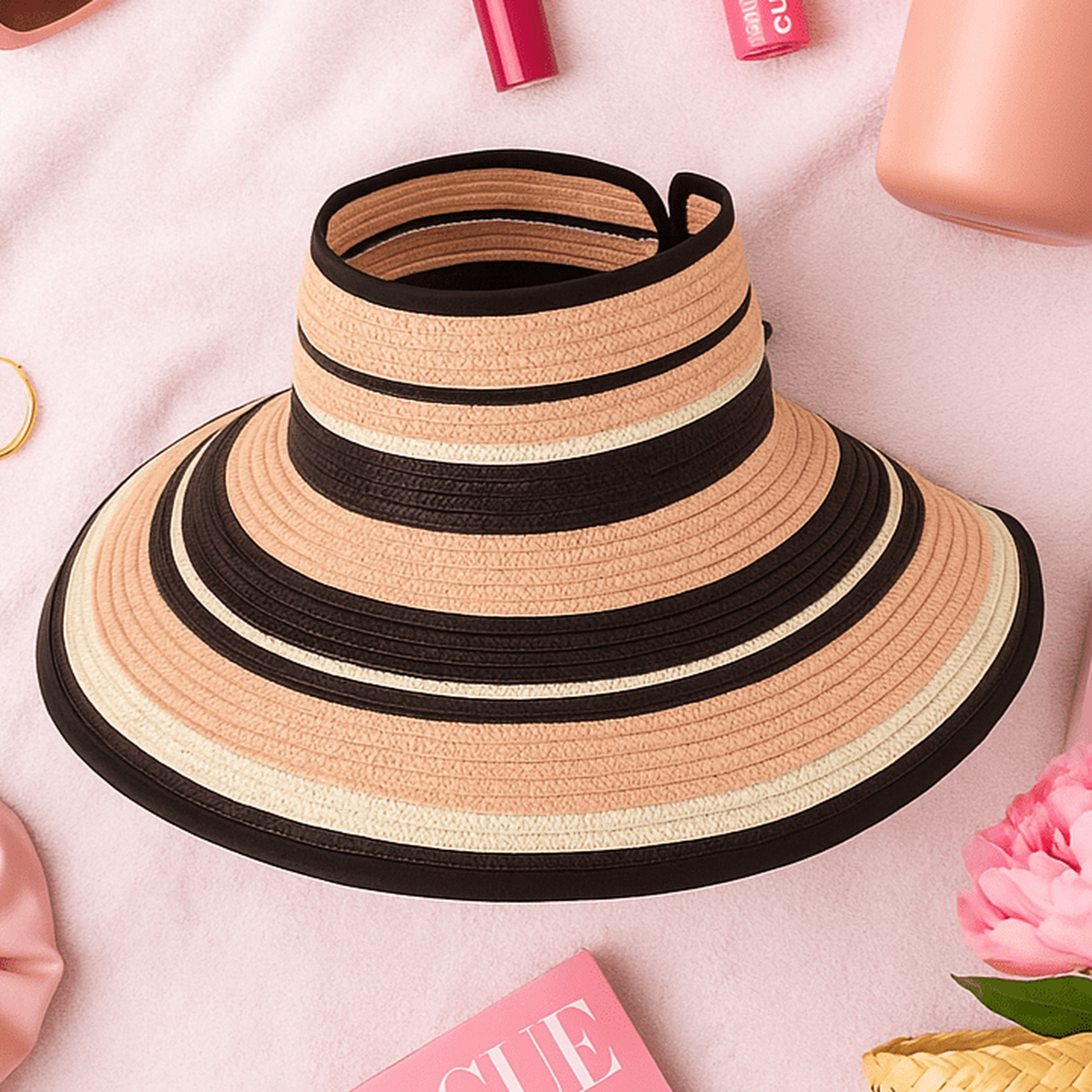 Easy Rollable Straw Visor Hat - Truly Contagious