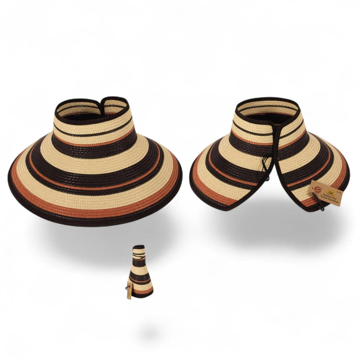 Easy Rollable Straw Visor Hat - Truly Contagious