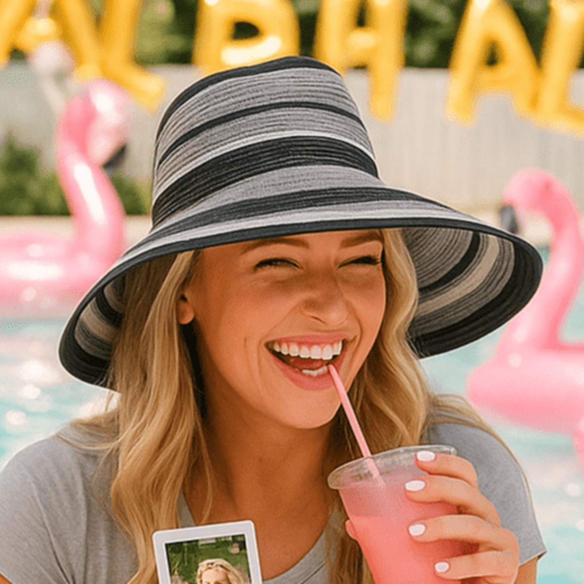 Easy Rollable Straw Visor Hat - Truly Contagious