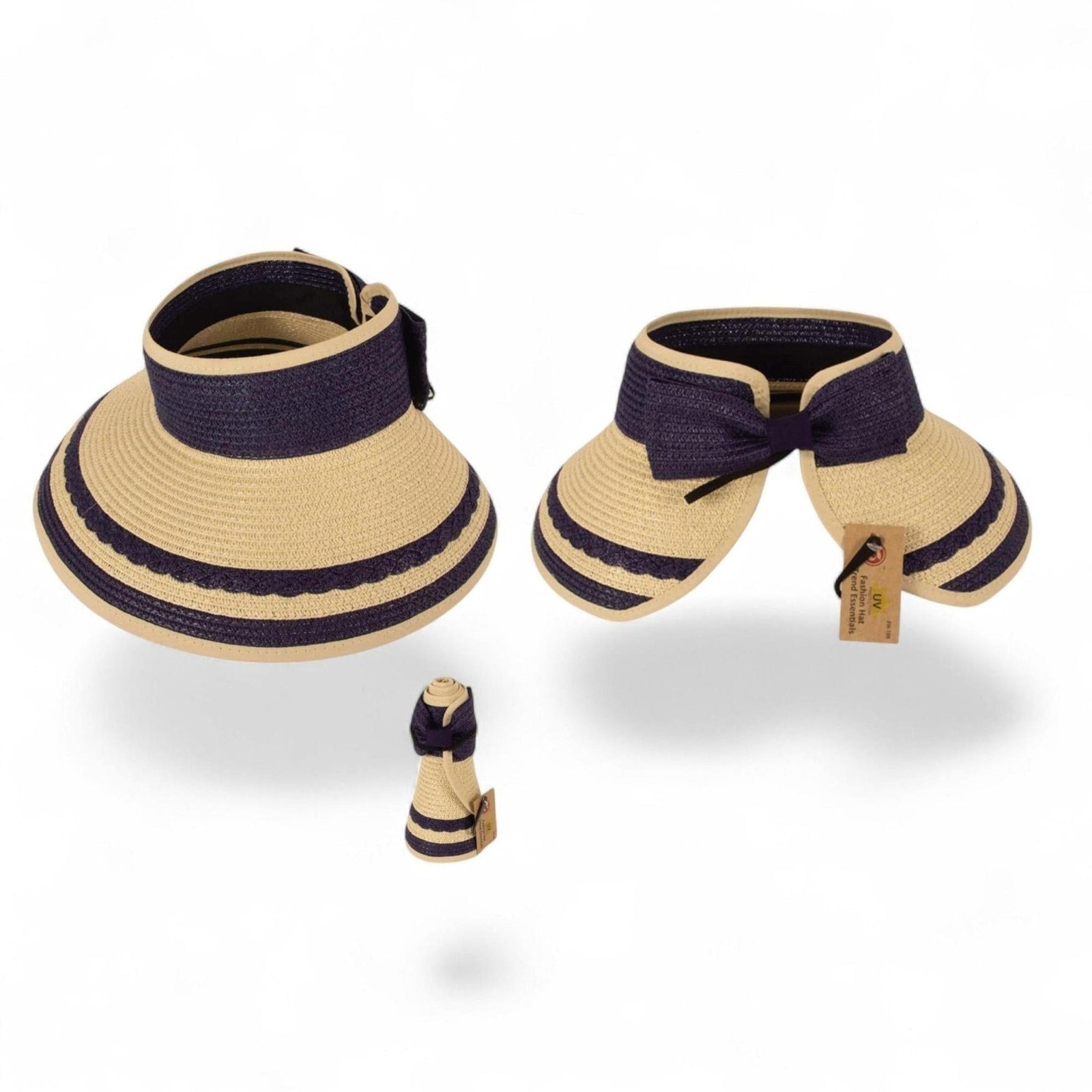 Easy Rollable Straw Visor Hat - Truly Contagious