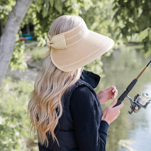 Easy Rollable Straw Visor Hat - Truly Contagious