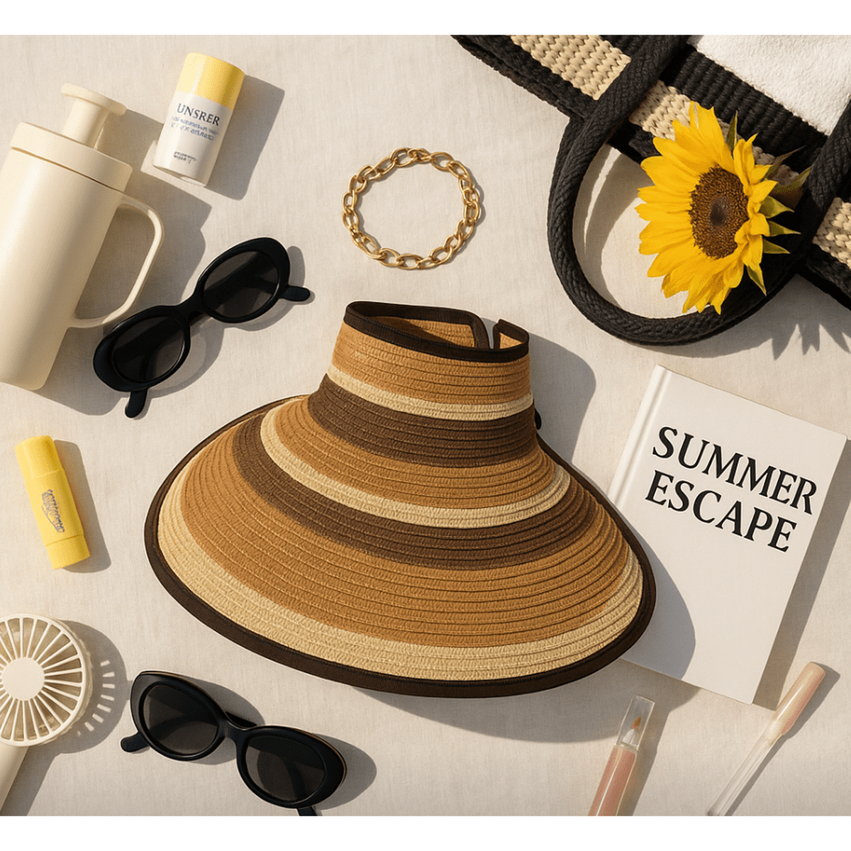 Easy Rollable Straw Visor Hat - Truly Contagious