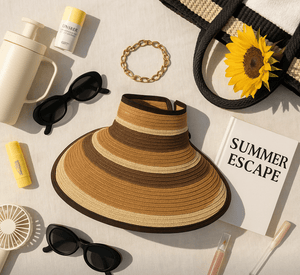 Easy Rollable Straw Visor Hat - Truly Contagious