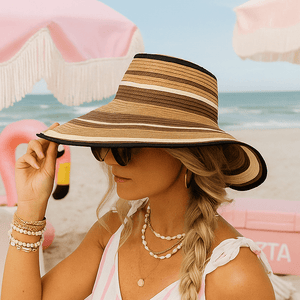 Easy Rollable Straw Visor Hat - Truly Contagious