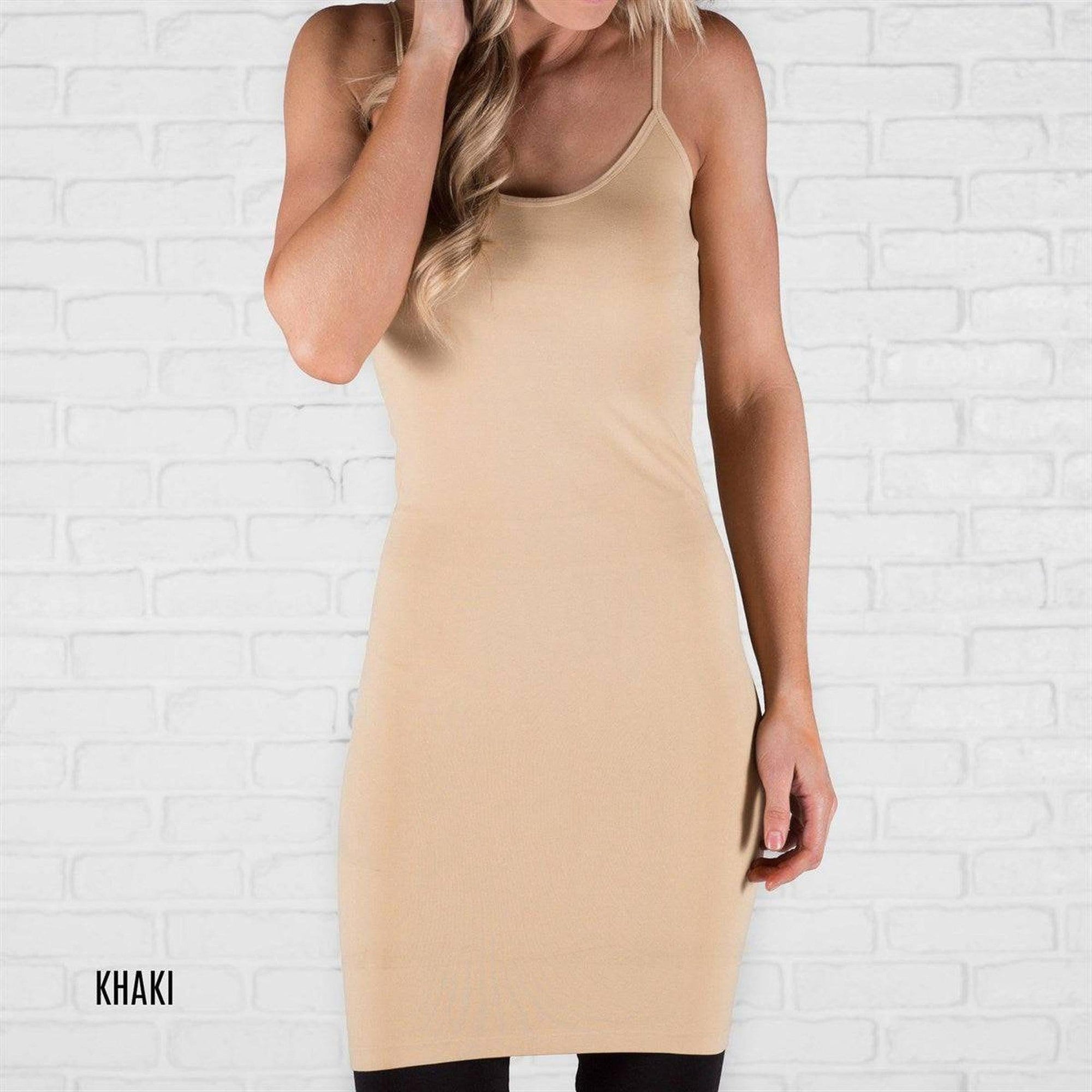 Extra Long Layering Cami Black / Curvy(Fits Shirt Sizes XL-3XL)