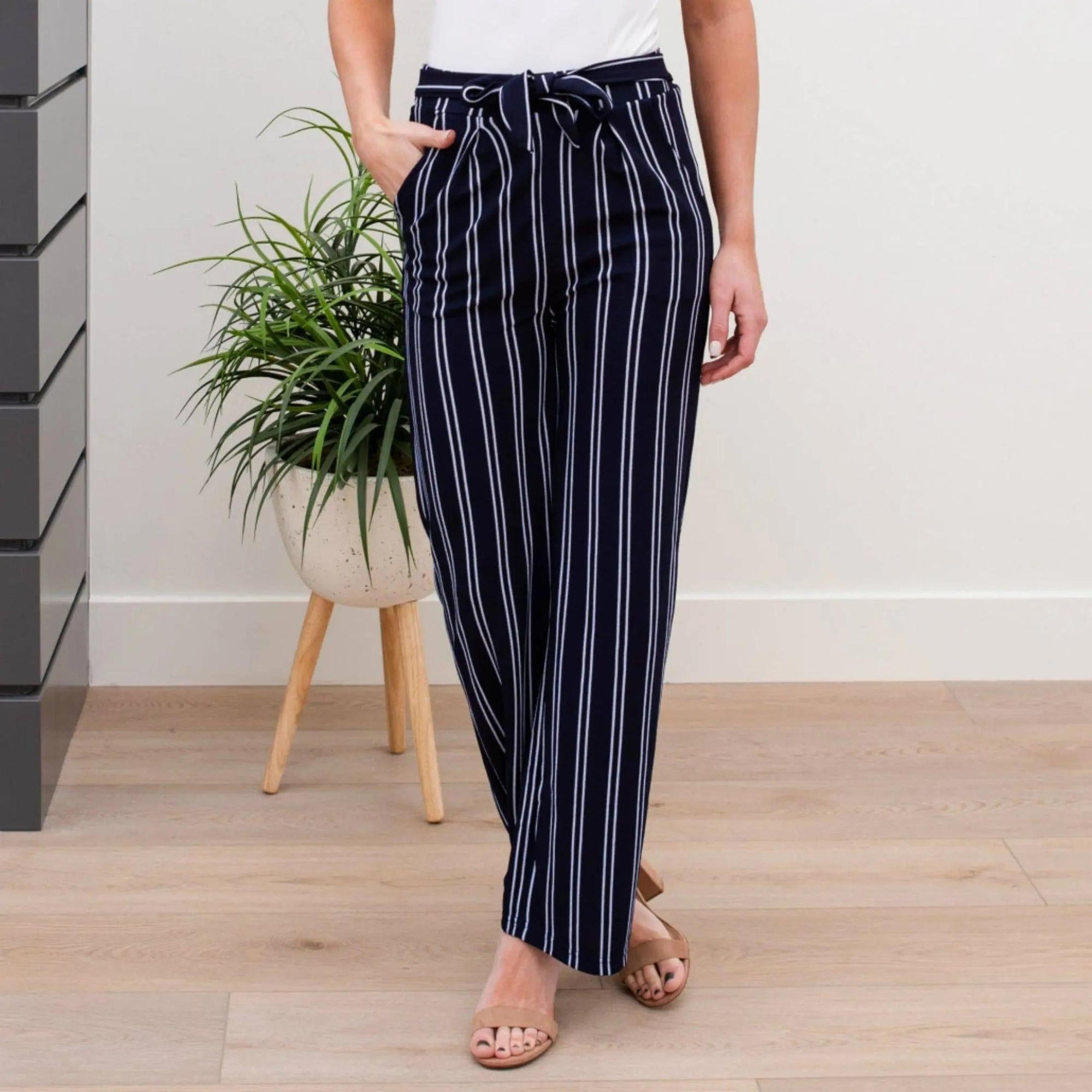 high waisted dress pants with tie RYRJJ Straight Wide Leg Long Trousers with Tie Belt for Women Pleated Front High Waisted Business Work Pants Elegant Dress Trousers(Orange,M)