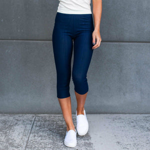 Truly Contagious Premium Stretch Soft High Waisted Jeggings for Women - Denim Leggings - Cotton Stretch Blend - Capri (Truly Contagious - New Mix) - Truly Contagious