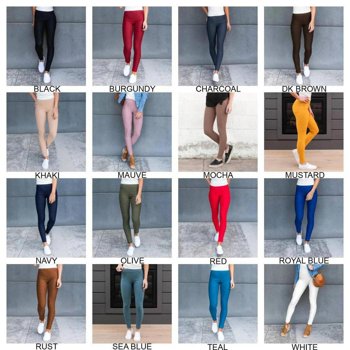 Truly Contagious Premium Stretch Soft High Waisted Jeggings for Women - Denim Leggings - Cotton Stretch Blend - Long (Truly Contagious - New Mix) - Truly Contagious