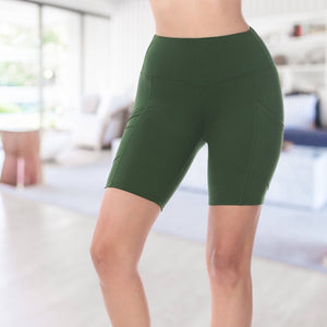 Tummy Control Biker Short Leggings | Cell Phone Pocket (Zenana) - Truly Contagious