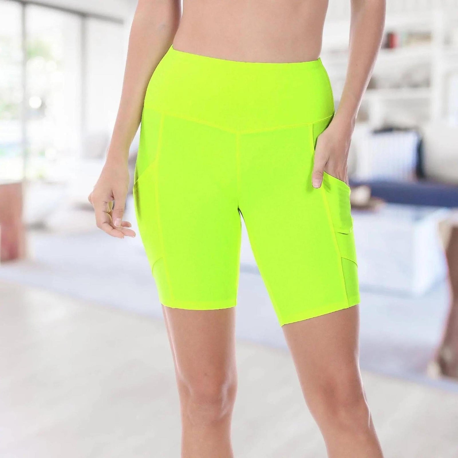 Tummy Control Biker Short Leggings | Cell Phone Pocket (Zenana) - Truly Contagious