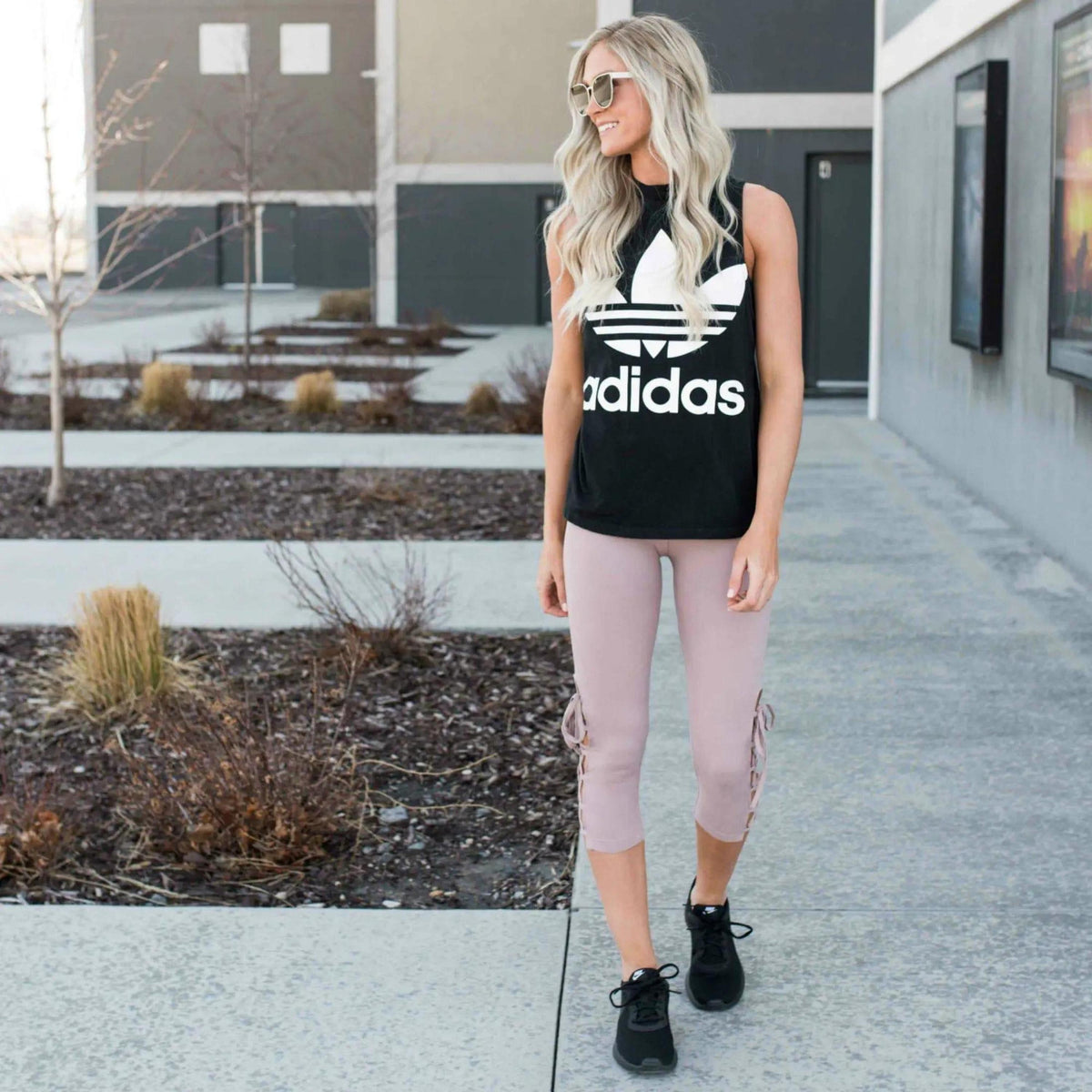 Ultra Soft Lace Up Crop Leggings - Truly Contagious