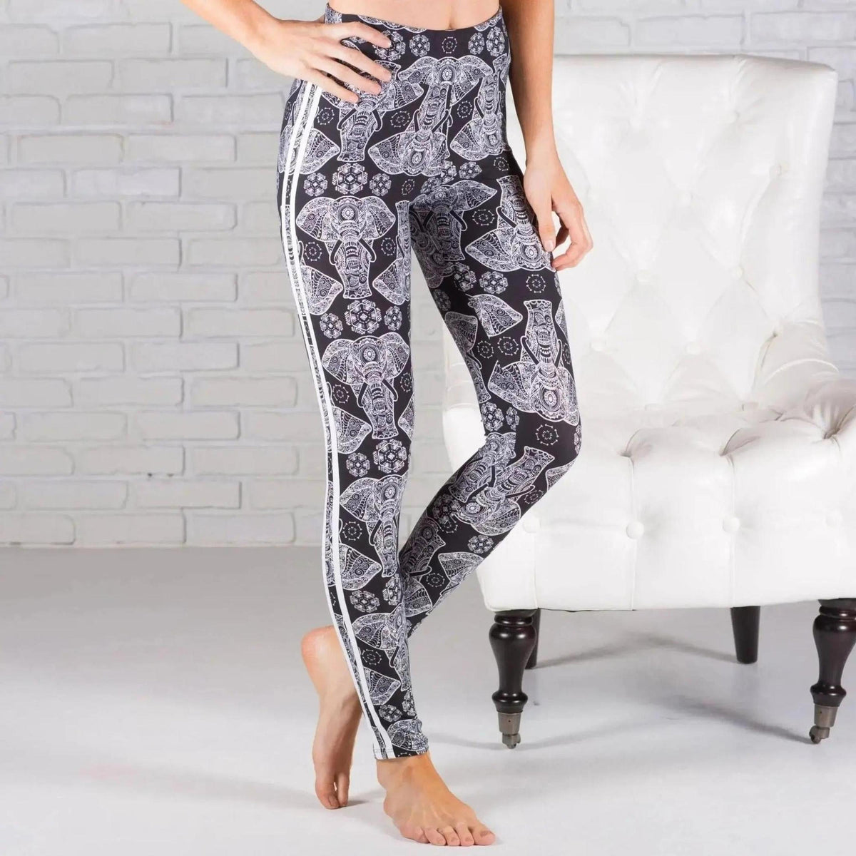 Ultra Soft Printed Leggings w/ Stripe (New Mix) - Truly Contagious