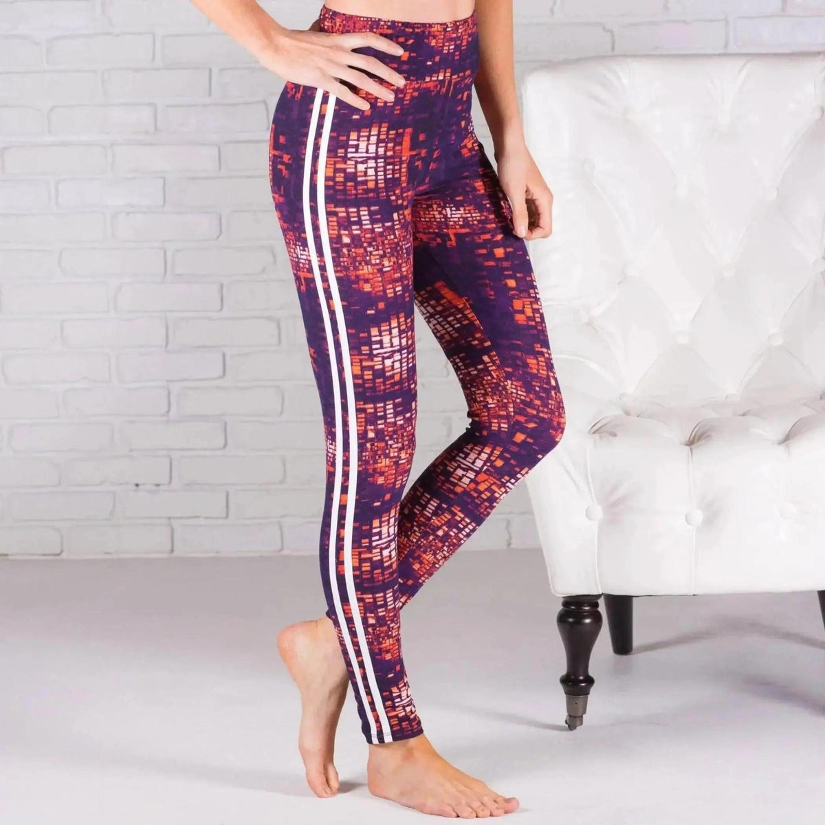 Ultra Soft Printed Leggings w/ Stripe (New Mix) - Truly Contagious