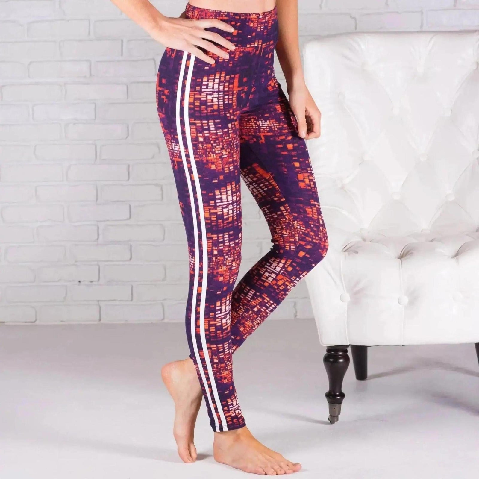 Ultra Soft Printed Leggings w/ Stripe (New Mix) - Truly Contagious