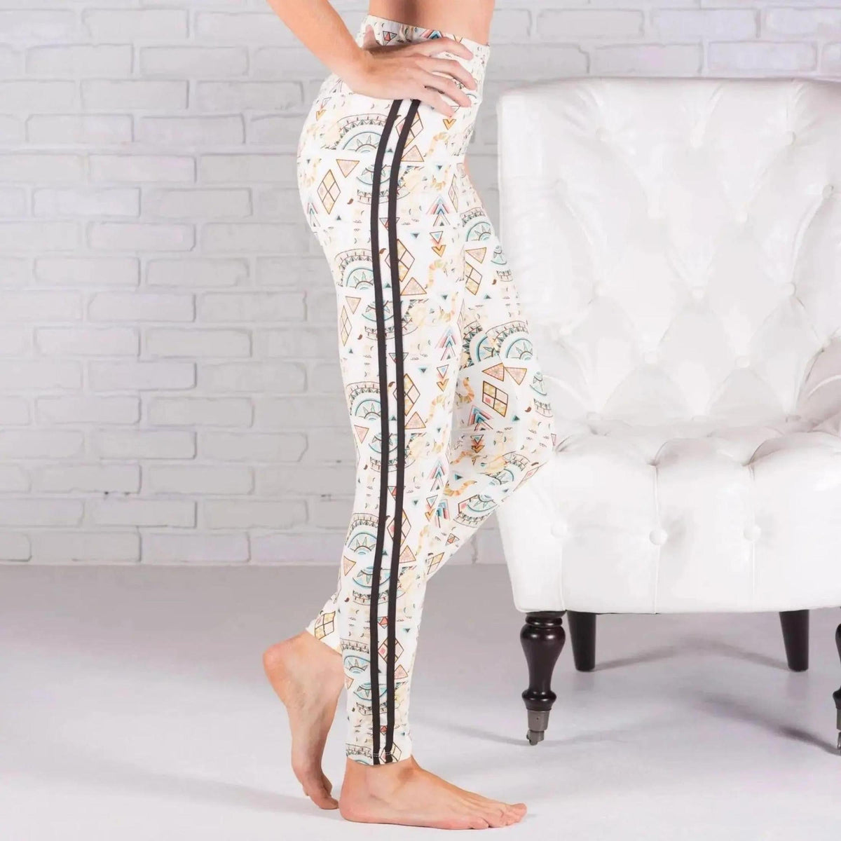 Ultra Soft Printed Leggings w/ Stripe (New Mix) - Truly Contagious