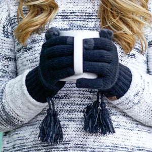 CC Touchscreen Glove w/ Cuff & Tassel - Truly Contagious