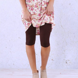 Over Knee Crop Shorts Leggings | Curvy Added ( New Mix - Sofra -Mopa ) - Truly Contagious