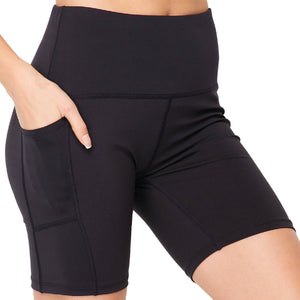 Squat Proof High-Waist Biker Leggings | Cell Phone Pocket (New Fashion) - Truly Contagious
