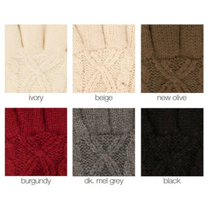 CC Cable Knit Fleece Lined Gloves - Truly Contagious