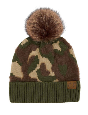 CC Chenille Abstract Print Beanie - Truly Contagious
