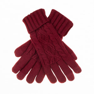 CC Cable Knit Fleece Lined Gloves - Truly Contagious