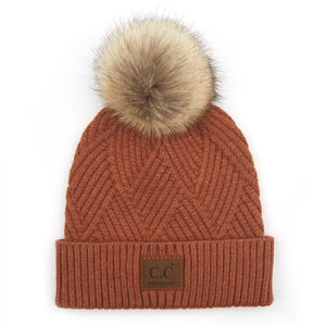 CC Criss-Cross Suede Patch Beanie - Truly Contagious