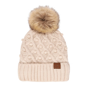 CC Crafted Pom Detail Beanie | Adult and Kid Sizes - Truly Contagious