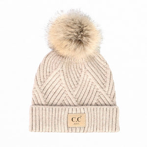 CC Kids Criss-Cross Suede Patch Beanie - Truly Contagious