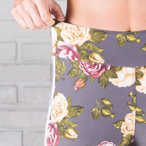 Ultra Soft Printed Leggings w/ Stripe