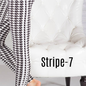 Ultra Soft Printed Leggings w/ Stripe