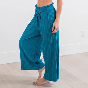 Tie Waist Palazzo Pants - Truly Contagious