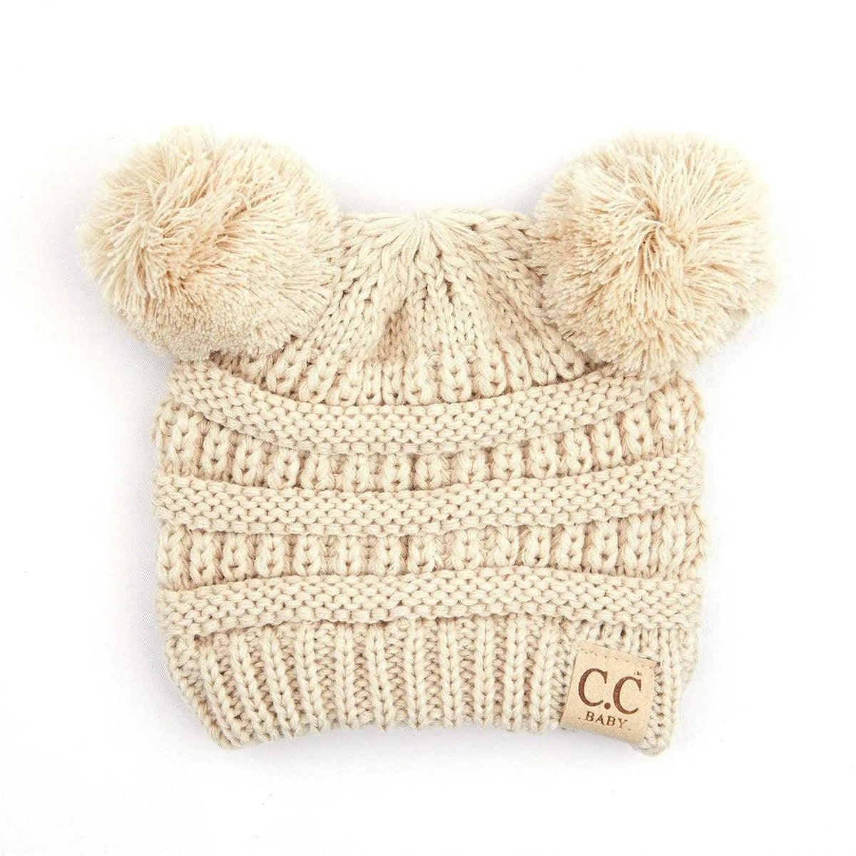 CC Baby and Kids Toddler Pom Pom Beanie Winter Snow Hats - Truly Contagious