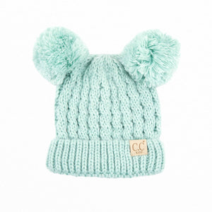 CC Baby and Kids Toddler Pom Pom Beanie Winter Snow Hats - Truly Contagious