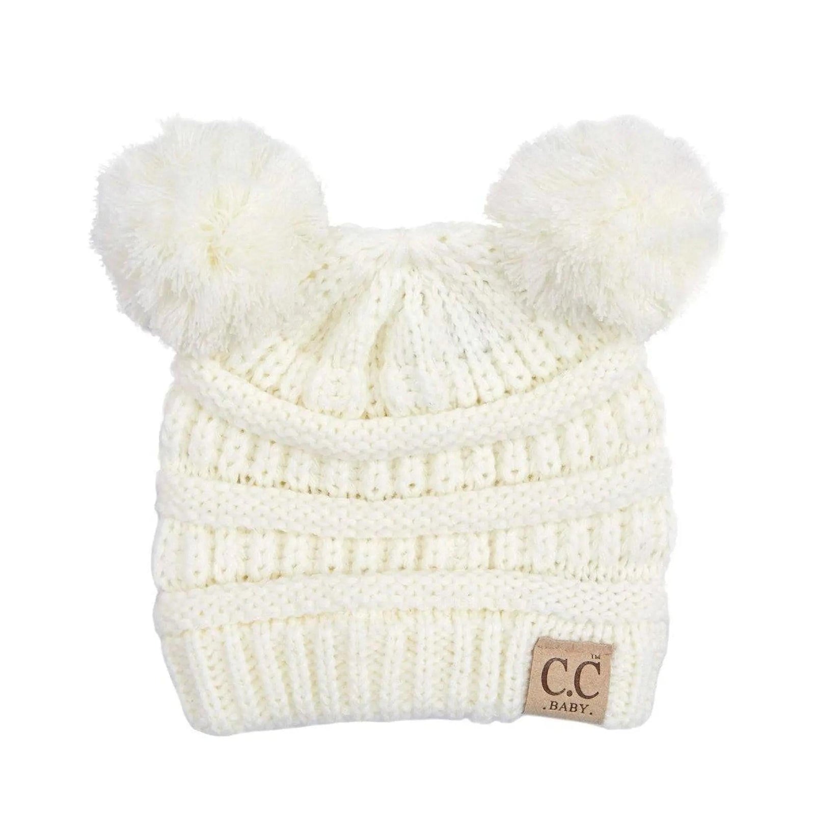 CC Baby and Kids Toddler Pom Pom Beanie Winter Snow Hats - Truly Contagious