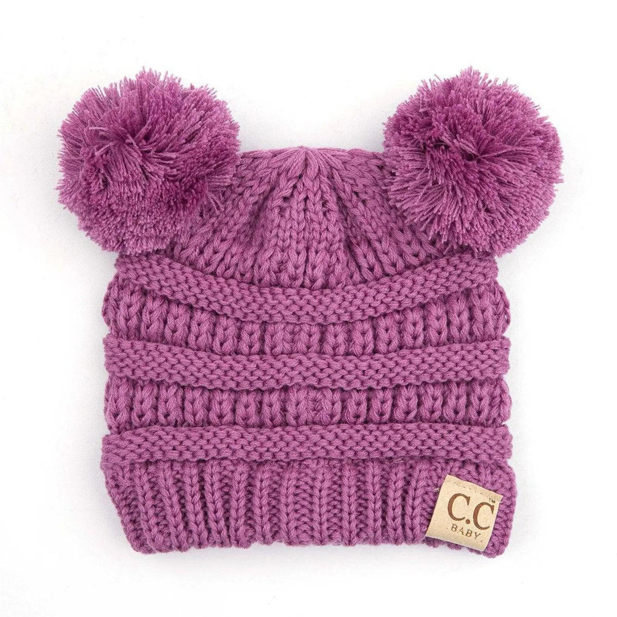CC Baby and Kids Toddler Pom Pom Beanie Winter Snow Hats - Truly Contagious