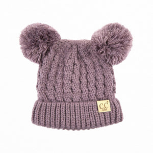 CC Baby and Kids Toddler Pom Pom Beanie Winter Snow Hats - Truly Contagious