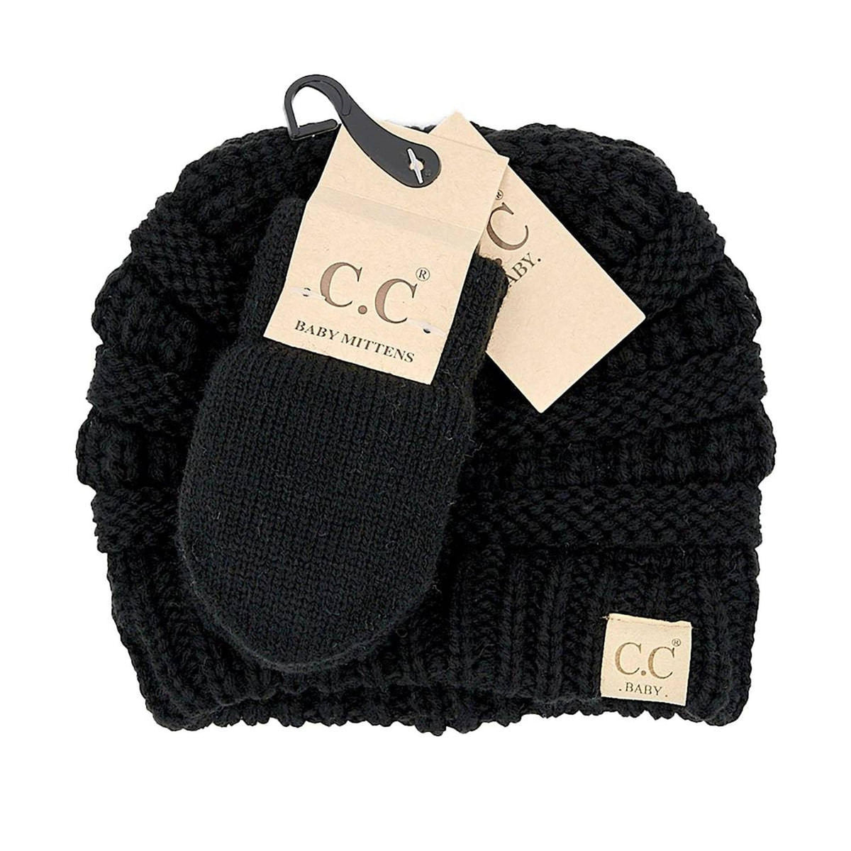 CC Baby Unisex Beanie and Mitten Set for Newborn to 12 Months - Truly Contagious