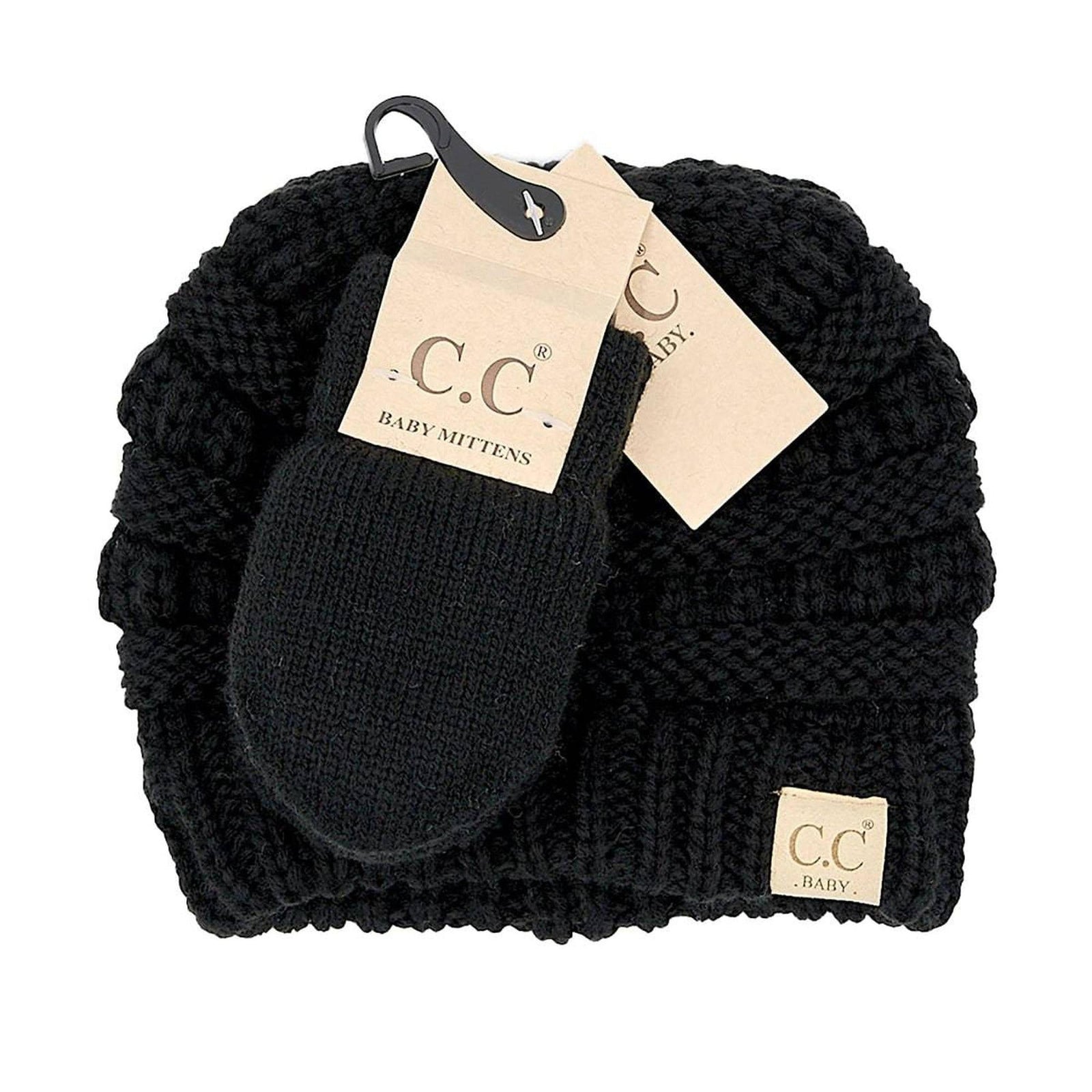 CC Baby Unisex Beanie and Mitten Set for Newborn to 12 Months - Truly Contagious