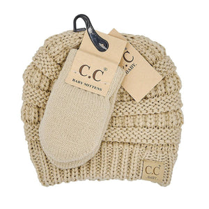 CC Baby Unisex Beanie and Mitten Set for Newborn to 12 Months - Truly Contagious