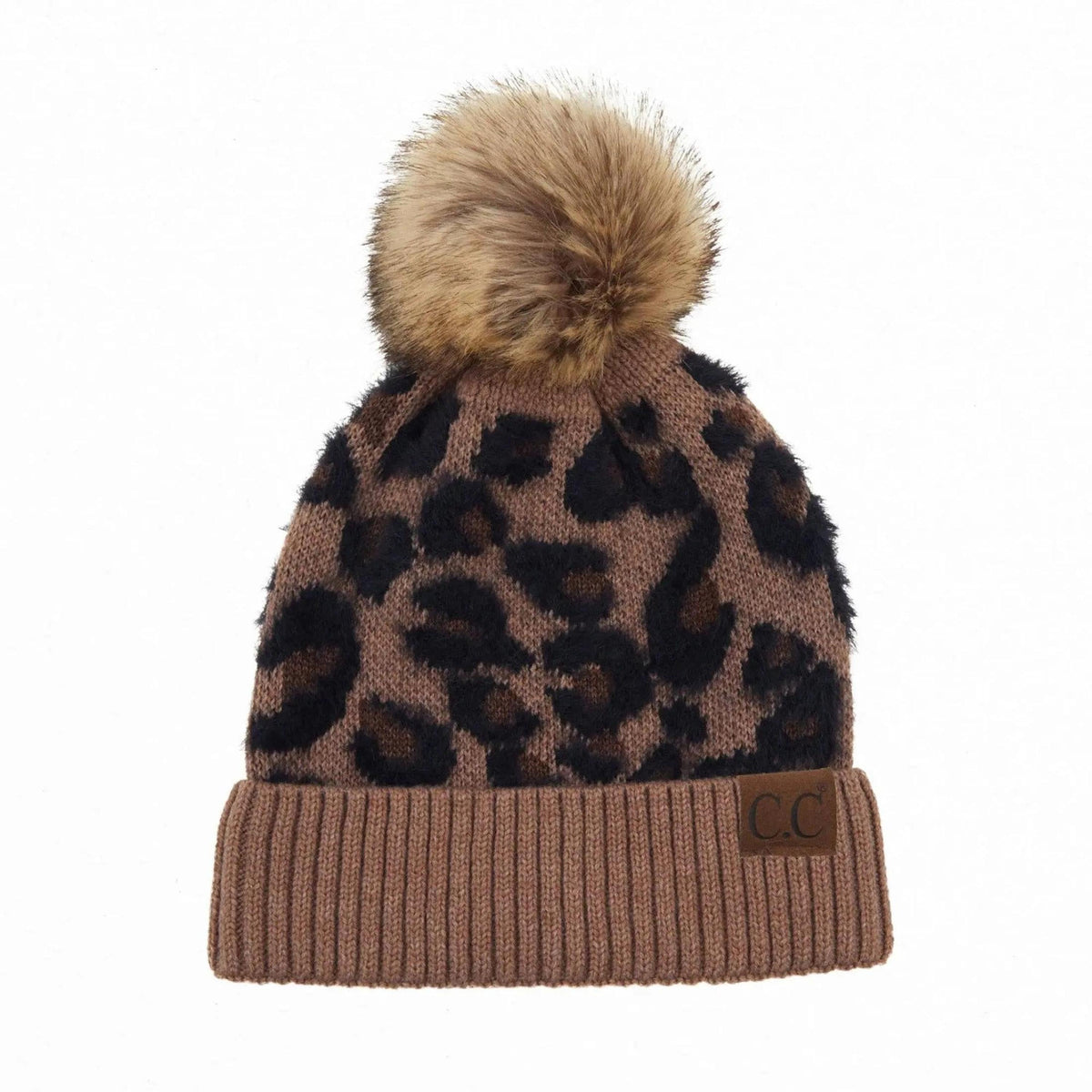 CC Beanie Leopard Pom Winter Hats for Adult and Kids by Truly Contagious - Truly Contagious